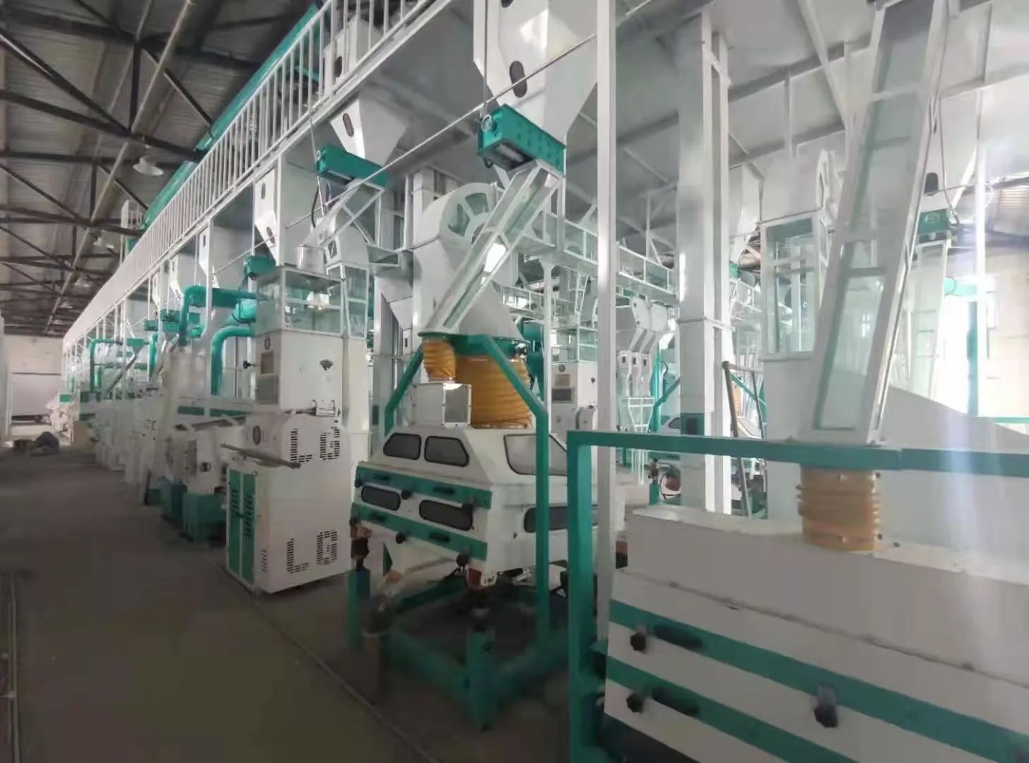 Production line with a daily processing capacity of 100 tons of paddy rice
